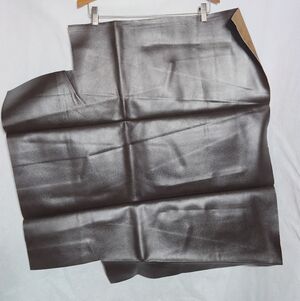 Dark Brown Vinyl Upholstery Remnant Approximately 30x31 Inches